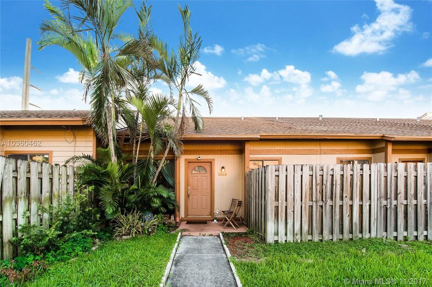 Beautiful, spacious 3BR/2BA Townhouse in Sunrise. Great location, close to Sawgrass Mills Mall, wonderful Shopping and Dining, and Major Highways! Very clean and in mint condition! Oversized master bedroom on second floor, 2 additional bedrooms on ground floor, lots of storage space, private fenced-in backyard! Gorgeous kitchen with stainless steel appliances! Remodeled bathrooms! Carpeted floors and wooden floors in bedrooms, washer and dryer inside the unit. FHA, VA, Conventional Approved as low as 3.5% Down, Low HOA!! Tennis court and pool!! Definitely A MUST SEE!