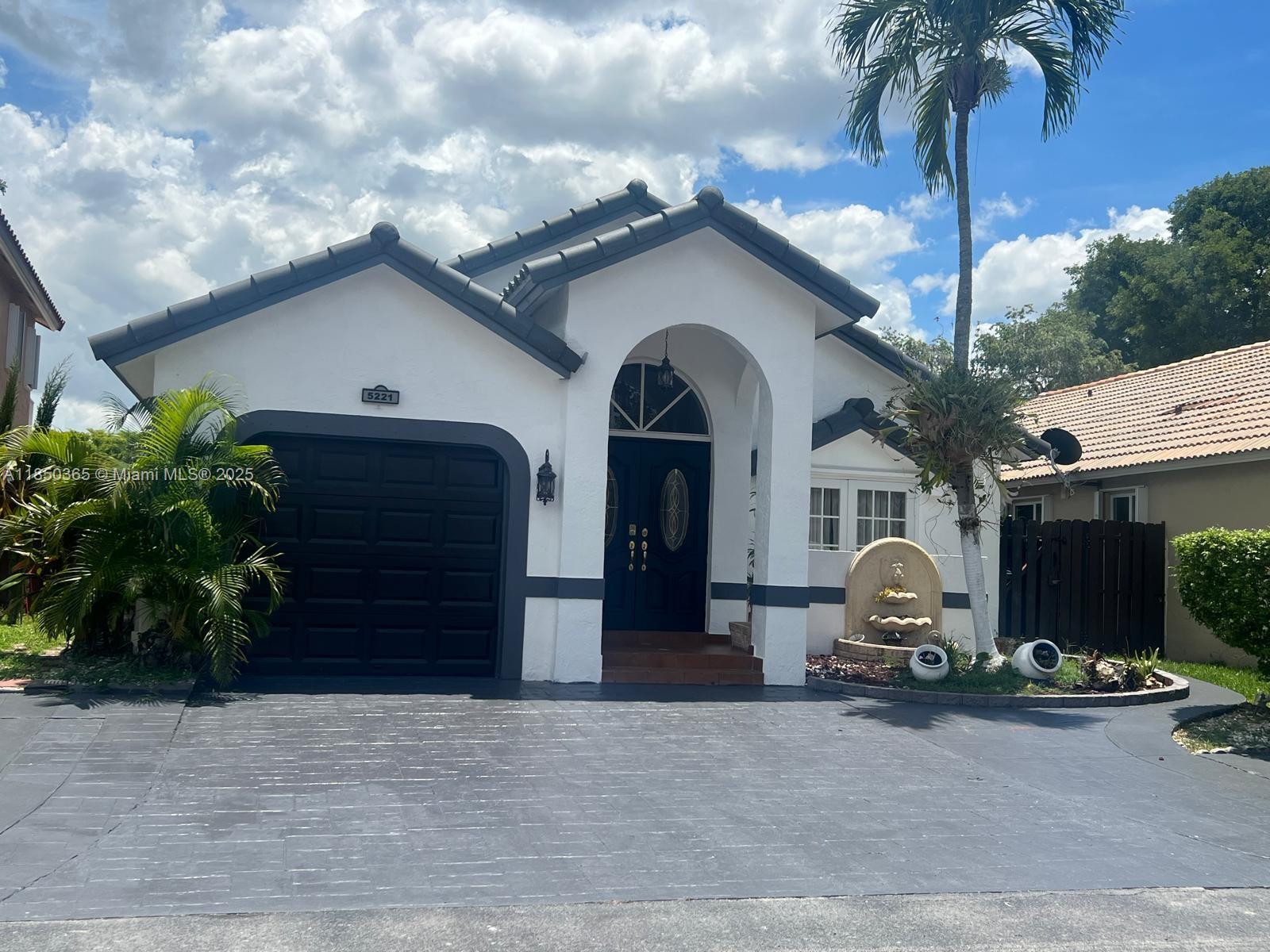 Fantastic opportunity to entire family starting next school year living in this exclusive neighborhood where your children have an amazing elementary and middle school in the same place, also a club house with so many family amenities. come to see this 3/2 house power is included in the rent price $3450.00 monthly. Clubhouse is a plus! Garage is not included but has a huge storage in the backyard. 3 space parking.