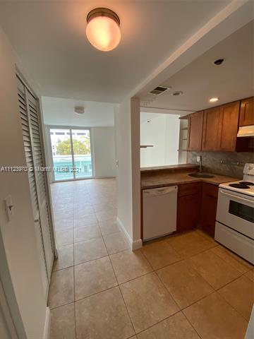 Located in South Beach. Updated one bedroom on bath.Unfurnished.balcony,hurricane impact window, assigned parking