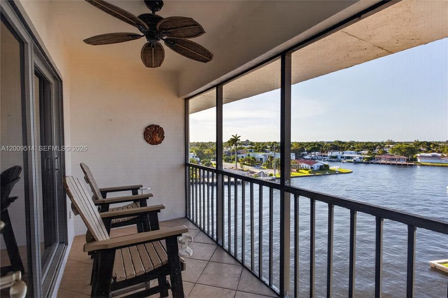 Beautiful top-floor 1-bedroom, 1-bath waterfront residence with sweeping Middle River views from every room, ideally located in the heart of prestigious Coral Ridge just off Bayview Drive. This move-in-ready home features full impact windows and doors, brand-new stainless steel appliances, rich hardwood floors, an updated bathroom, fresh interior paint, and a spacious screened balcony where you can unwind, enjoy stunning sunsets, and watch boats pass by. This charming boutique building offers a waterfront pool, community BBQ area, private dock for convenient pick-up and drop-off, plus a dedicated storage unit. Covered parking space. Plenty of guest parking. Perfectly situated in a walkable neighborhood close to the Galleria Mall, excellent dining, shopping, and only minutes to Las Olas and a short bike ride to the beach. Low HOA and outstanding value make this a true Fort Lauderdale gem! 2 cats allowed. Professionally documented ESA welcome.