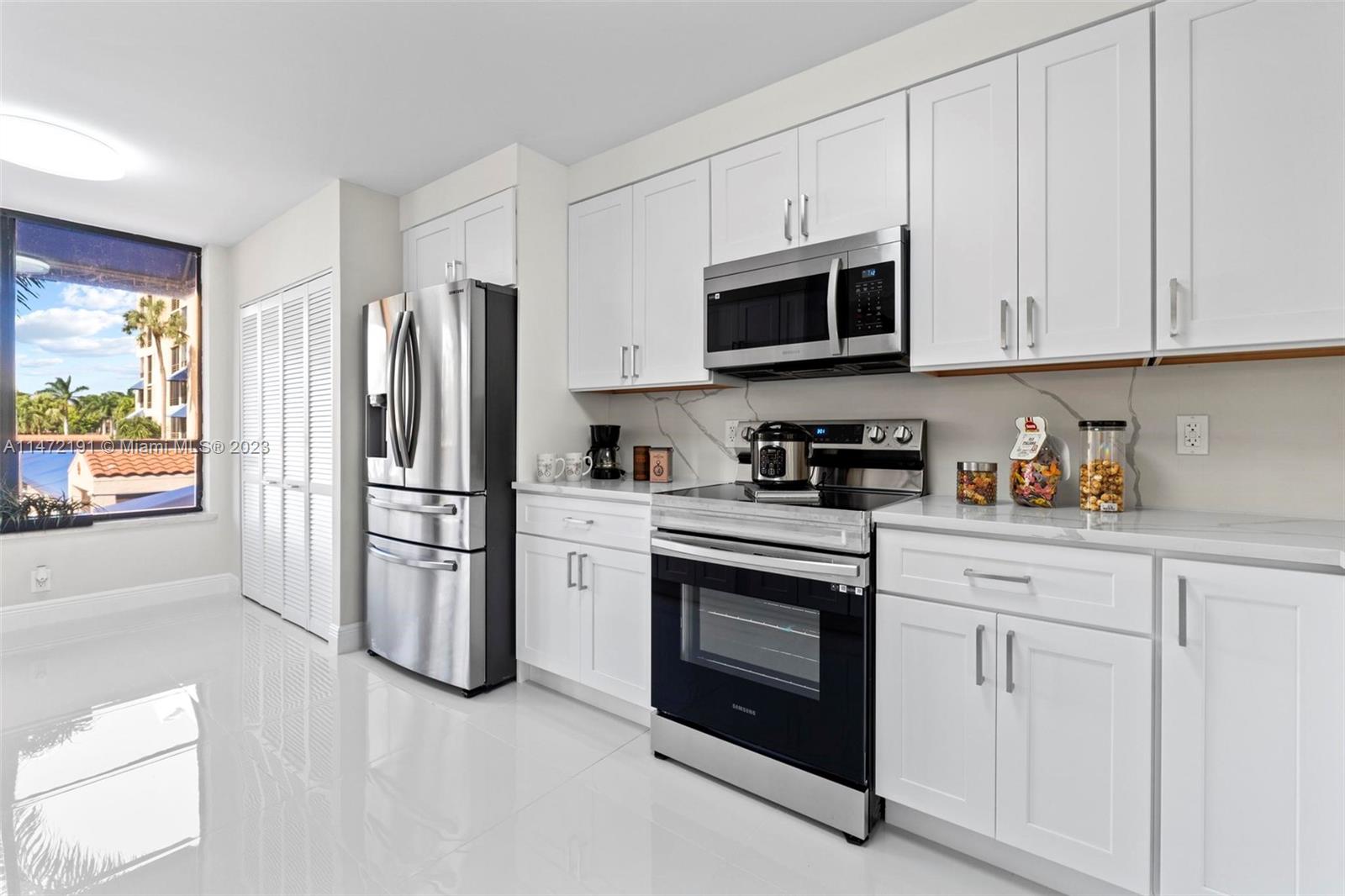 Welcome to your dream condo in the highly, Boca Pointe community! This exceptional 3-bed, 3-bath,unit boasts a modern and open concept design, perfect for comfortable and stylish living. The kitchen features stunning Calacatta marble countertops, adding an elegant touch to the heart of the home. Italian porcelain floor throughout the unit. The master bedroom is a true standout with its unique master bath, offering a spa-like experience right at home. In addition, and the convenience of a spacious walk-in closet for all your storage needs. Located in the desirable Boca Pointe community, this condo offers an exceptional lifestyle with access to a range of amenities and the beauty of the Boca Raton area.