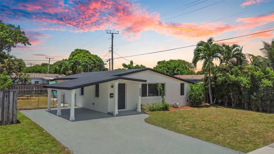 BEAUTIFULLY REMODELED 3BED/2BATH HOME WITH UPDATES YOU WILL APPRECIATE, INCLUDING A NEW ROOF, IMPACT WINDOWS, 2018 AC, UPDATED EXTERIOR ELECTRICAL PANEL, NEW KITCHEN AND APPLIANCES, NEW VINYL FLOORING, NEW BATHROOMS, AND FRESH PAINT. ENJOY THE CONVENIENCE OF A LAUNDRY ROOM. BEAUTIFUL PAVER DRIVEWAY, CARPORT, AND A SHED IN THE BACKYARD. LOCATED JUST 5 MINUTES FROM INTER MIAMI STADIUM! , 10 MINUTES FROM THE EAST-COST BEACHES, MINUTES FROM DOWNTOWN OAKLAND PARK, WILTON MANORS, FORT LAUDERDALE, SHOPPING, DINING, AND MORE.
 EASY TO SHOW! ON LOCKBOX. NO HOA!