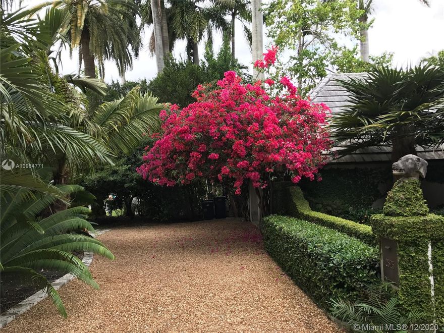 BE PREPARED TO FALL IN LOVE! Very rare & exclusive Caribbean Estate on Miami Beach’s coveted Sunset 2 This circa 1940’s Barbados styled home features incredible no expense spared finishes incorporating 18th Century French oak herringbone floors, teak doors and paneling, custom wallpapers, Venetian plaster, cork and papyrus wallcoverings, paneled cove ceilings, cook’s kitchen w/ Blue Star range & cerused oak cabinets with marble countertops & shelving.  The luxurious details within are framed by a tropical outdoor paradise featuring a salt-water pool, teak cabana w/coral, oolite & shell columns, coral stone paved paths and sitting areas hidden within a lush, exotic tropical landscape. This 4beds/4.5bth, library,4000+sq.ft, 12,000 sq.ft lot home is highly customized and truly one-of-a-kind!