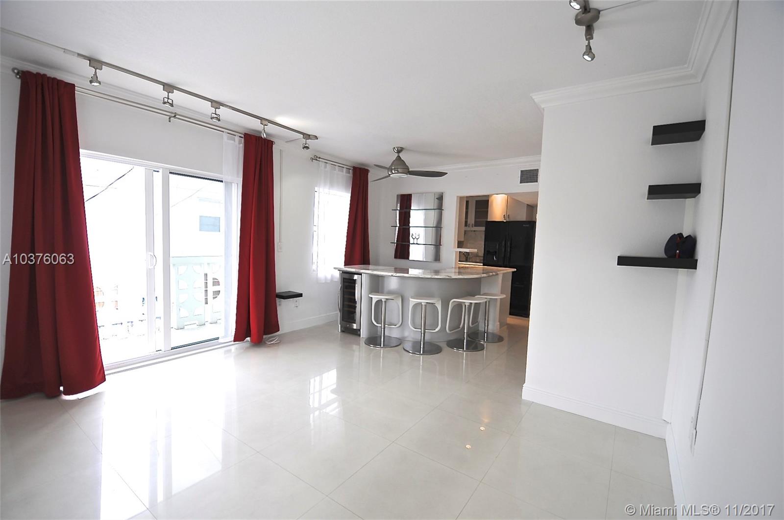 Unfurnished large 1/1BR with covered parking and balcony. Conveniently located in the Art Deco District of South Beach. unit completely renovated. Tile floor throughout, modern kitchen, impact windows, central AC, washer/Dryer, built-in Microwave, electric range and stove, Italian shower, large walk in closet, plenty of closet space, wrap-around balcony, and built-in wine coller. Building is centrally located. 10 minutes walk to the beach and famous restaurants, Lincoln Rd, Ocean drive, Wholefood Market, and Publix Supermarket. Unit available right now.