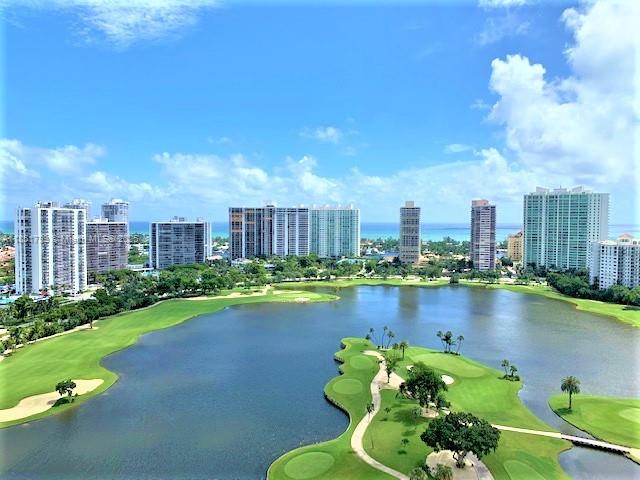 Gorgeous 2/2 completely renovated with beautiful views of the intracoastal, golf and city skyline. Modern open kitchen with stainless steel appliances, quartz countertops with Italian cabinetry. Beautiful porcelain flooring throughout. Washer dryer in unit. Building has recently been renovated beautifully. Excellent amenities include 24hr security, manned gate, front desk attendant, assigned parking, heated pool, hot tub, fitness center, tennis courts, game room, clubhouse, barbeque area, valet parking, shuttle service to shopping, barbecue area Association requires a 2 year lease, credit score of 650 and combined income of 75K per year.