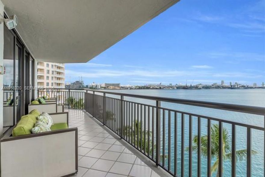 Stunning Waterfront Residence on Brickell Key with Port of Miami Views. Experience elevated coastal living in this beautifully maintained 2-bedroom, 2-bath residence located on the exclusive island of Brickell Key. Enjoy panoramic water views, including direct views of the Port of Miami from your private balcony, creating a front-row seat to cruise ships, sparkling water, and unforgettable sunrises. This residence delivers a serene island lifestyle just minutes from the heart of Brickell, combining comfort, views, and location—an exceptional opportunity to enjoy waterfront living in one of Miami’s most desirable communities.
Full size washer and dryer. 2 parking spaces. Full-service building with recently remodeled lobby, heated saltwater pool, tennis, racquetball, fitness center, BBQ, 24-hr concierge and security, convenience store, private dog walk area and valet. Steps from Brickell, the financial district of Miami,  walking distance to best shopping and restaurants.
Brickell Key offers a one mile breathtaking walking trail that wraps around the island, accessible directly from the building from the pool level.