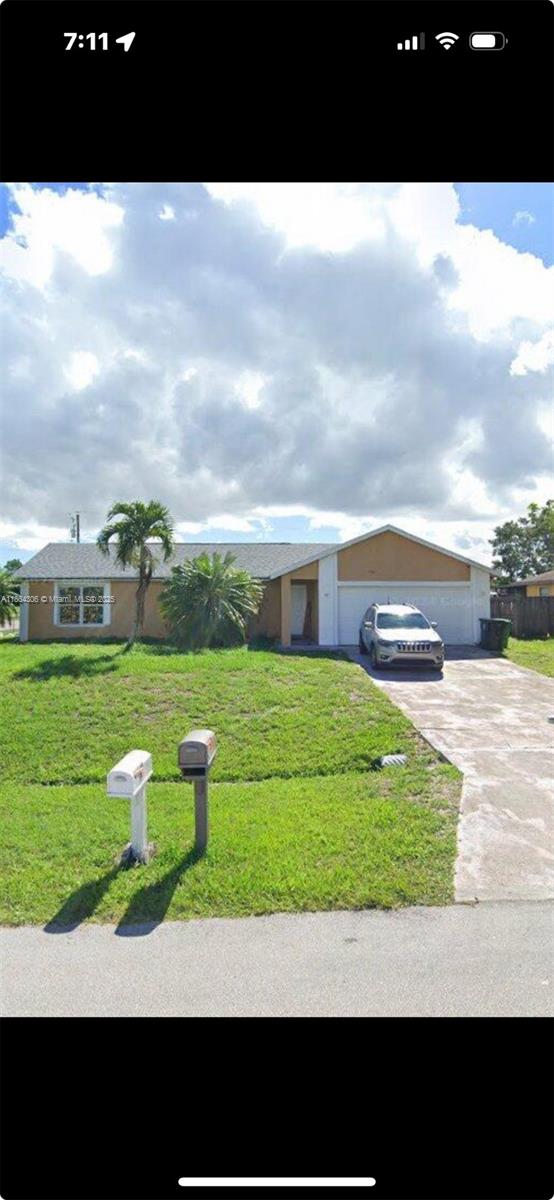 This property with 3 BR 2 Baths is centrally located near the Florida Turnpike and I-95. This home has a roof less than one year and AC 2 years old. No HOA. Seller is very motivated.