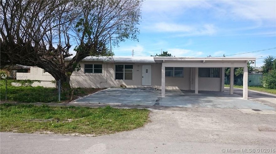 BACK ON MARKET!!!Huge 4/2 in Lauderhill. Brand new roof with permits. All designer kitchen and baths. Huge master bedroom with walk in closet. Private laundry and exterior storage shed. Largest lot in the area 12,864 sqft!! AC and brand new stainless appliances will be added at closing. Great for first time home buyers. Own your home for less than what you pay in rent.