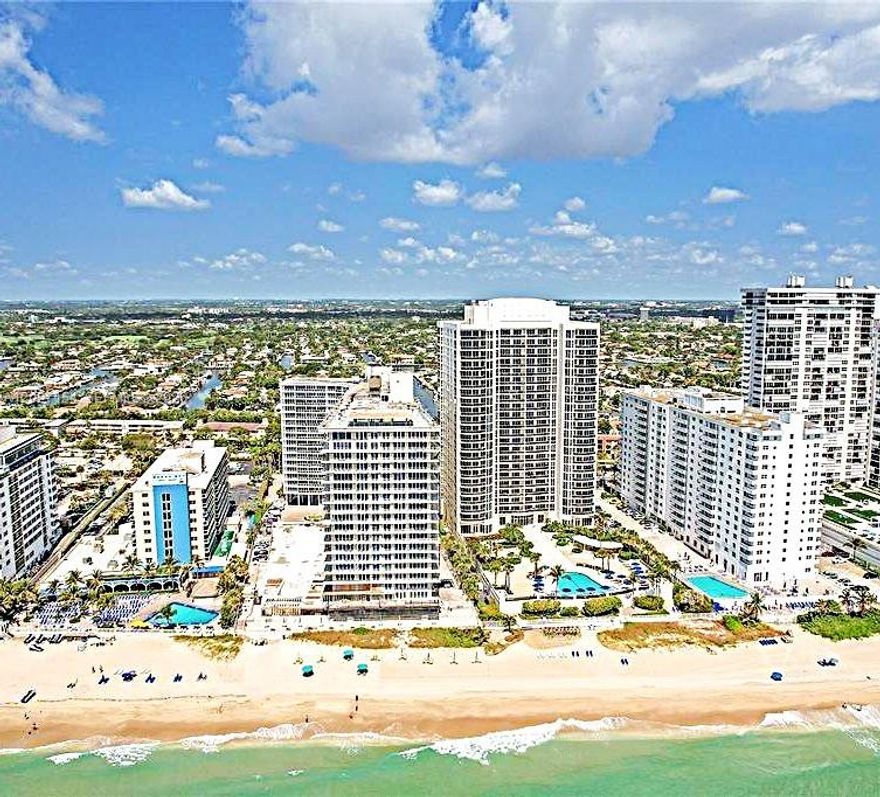 Perfect Florida beachfront lifestyle in Galt Ocean Mile. Offered FULLY-FURNISHED! Just bring yourself. Completely updated bright unit offers floor-to-ceiling impact windows and doors, all tile, generous living space, Italian kitchen, build-in wine cooler, high-end appliances, full size W/D, deeded parking and storage space. Just steps to the beach and walk-distance to dining, shopping, and nightlife. The building is undergoing major concrete and balcony restoration with a complete pool deck renovation - enhancing curb appeal and long-term value. Brand new lobby, elevators and many more. Amenities include 24/7 security, two modern gyms, sauna, heated pool, roof deck, library, vibrant community areas, garage parking, and extra storage. Seller paid current assessments. Must see unit.