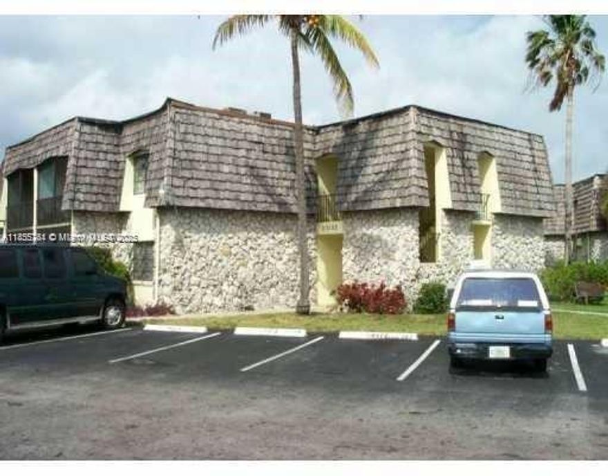 BEAUTIFUL CONDO. SAFE AREA/GATED COMMUNITY WITH 10.5 ACRES OF TROPICAL LANDSCAPING. AMENITIES : HEATED POOL, CLUB HOUSE W/FREE WIFI, GYM, BARBECUE AREA,TENNIS COURTS AND BILLIARD POOL. LOCATED IN 2ND FLOOR SE CORNER. SPACIOUS BEDROOM, TILE FLOORING. WALK-IN CLOSET, SCREENED BALCONY. VERY NICE BATH AREA. CLOSET IN LIVING AREA. KITCHEN CABINETS WILL BE REPLACED. WELL MANAGED COMMUNITY, PETS OK 2 CATS OR 1 DOG 25 POUNDS MAX ALLOWED.VEHICLE WASH AREA. INVESTOR FRIENDLY FOR IMMEDIATE RENTAL. FULL RESERVES. TENANT OCCUPIED UNTIL AUGUST 31ST, 2026.NEAR RESTAURANTS, BANKS,  AND VERY CLOSE TO MAIN EXPRESSWAYS SUCH AS I95 and 441.HURRY UP. SPECIAL ASSESSMENT FULLY PAID BY OWNER. HURRY UP ! IT WON'T LAST.