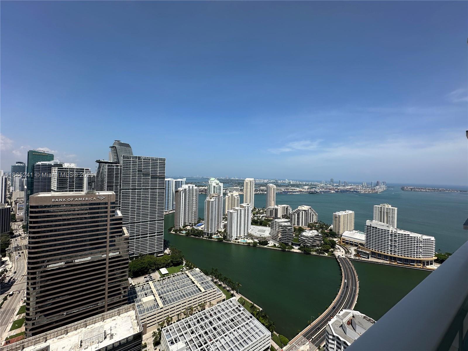 Wake up to the most stunning panoramic views of Miami! Enjoy the high life on the 51st floor with 180 degree, unobstructed water and city views of Brickell, Brickell Key, and Downtown Miami. This spacious 2 bed / 2 bath unit features floor to ceiling impact doors and windows, brand new state of the art appliances, new countertops and cabinets, tile flooring, new closets and is fully furnished. The unit is bright and spacious with 10ft high ceilings, 92 inch high doors and windows. Location is IMPECCABLE. Live just footsteps away from Mary Brickell Village and Brickell City Centre. Everything you need is just downstairs. Unit is located in the Plaza on Brickell on Brickell Bay Drive - one of the most desirable buildings and locations in the city. FURNISHED OR UNFURNISHED OPTIONS AVAILABLE.