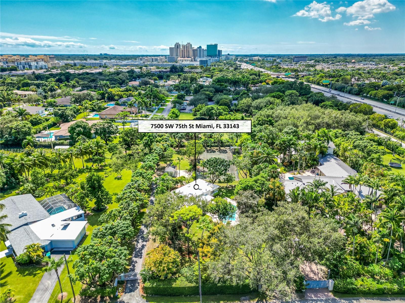 On a serene and private neighborhood block, you'll find this perfect retreat. Upon arriving through the gated entrance, you are transported to a tropical paradise as you are greeted with a tree-lined driveway of mature mango trees. A charming 4/2 home sits on this oversized acre property and boasts an up to date kitchen with all new appliances, newly renovated master and bathroom, beautifully appointed light fixtures and fireplace as the centerpiece of the home. The laundry room located next to the home is also newly renovated with all the laundry necessities. This 43, 560 sq. ft. property includes a full-sized tennis court and pool with jacuzzi. Located in the highly sought-after neighborhood of Glenvar Heights just off of Sunset Drive. Ready for move-in November 3, 2025.