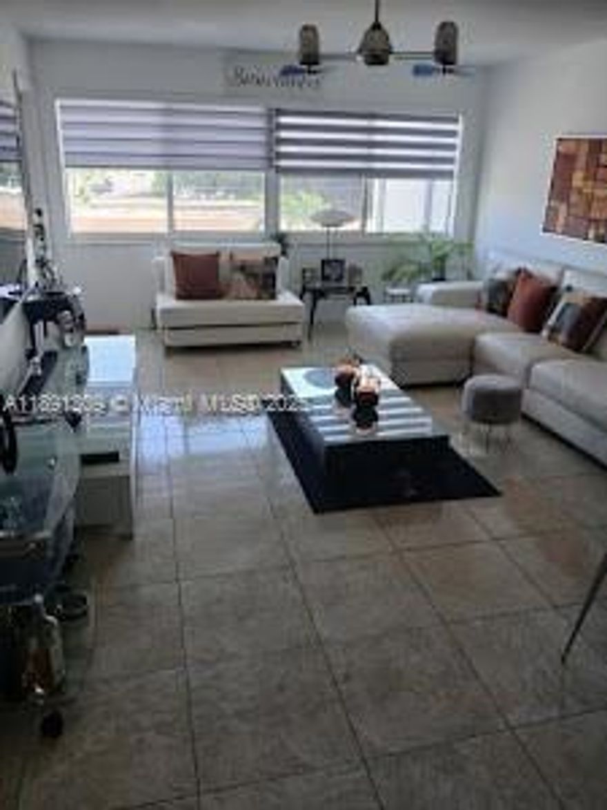 Bright all completely renovated unit with new kitchen cabinets granite countertops w/tile backsplash dishwasher stove with microwave and refrigerator all upgraded large living room large bedroom master bath w/ large walk in all tile shower new vanity and sink w/quartz top also half bath w/ newer vanity and sink w/ quartz top nice balcony +unit has impact windows and upgraded doors throughout AC unit 2+yrs young  also tankless water heater extra storage space and 40 and 50 year certification completed cable and water included in Maintenace 1 mile to beach close to shopping and transportation beautiful unit