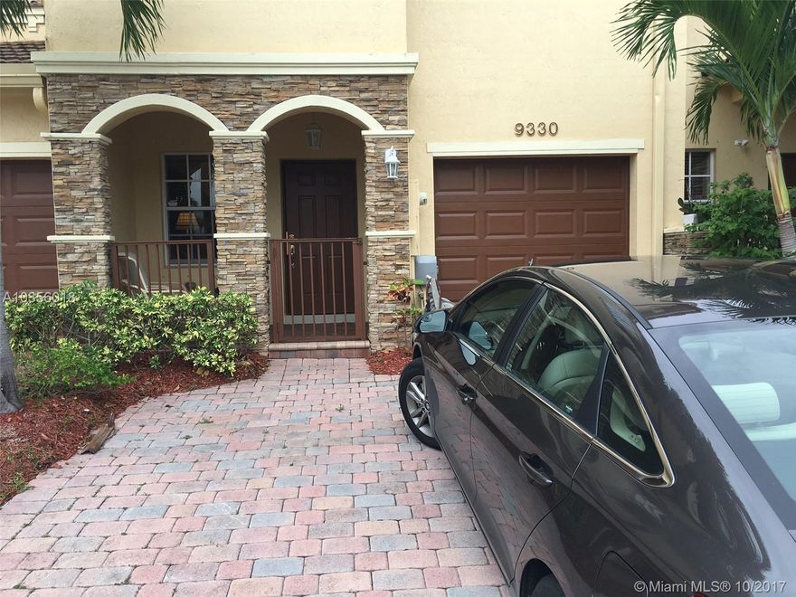 Beautiful Lakefront Townhouse in Lakes By the Bay. This home features a 4-bedroom, 2.5 bath. First floor has living/dining room, a foyer, a guest bath, with a big family room area. Completely remodeled Kitchen with granite counter top and Stainless Steel appliances. 24"X24" rectified porcelain tiles upstairs and downstairs. Lake front patio upgraded with patio and beautiful custom landscaping. Upgraded bathrooms with gorgeous vanities. Large master bedroom with lake front views. Gated Community!