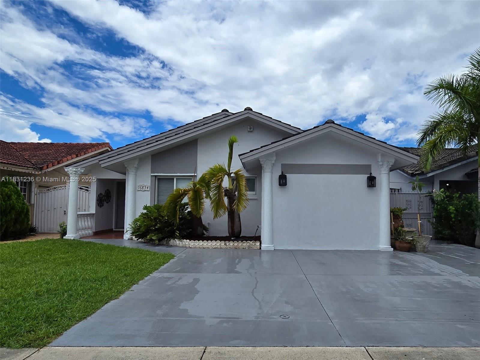 Charm meets value in this classic Hialeah gem! Nestled within the quiet, suburban streetscape in sought-after Lakes Palm Springs community. This Community has NO HOA! This 3-bed, 2-bath, one-story, stucco-construction home with a bright open layout, offers 1,382 sq ft of comfortable living space with tile flooring throughout. Let this Florida home be your next summer haven. Spacious living areas featuring ceramic tile flooring. Kitchen and living room flow seamlessly - perfect for both daily living and entertaining. Dedicated laundry area for convenience. Plenty of natural light throughout the home. This is a fantastic opportunity for families, investors, or first-time buyers to secure a smart and move-in ready property. Near local amenities: schools, shopping, and dining.