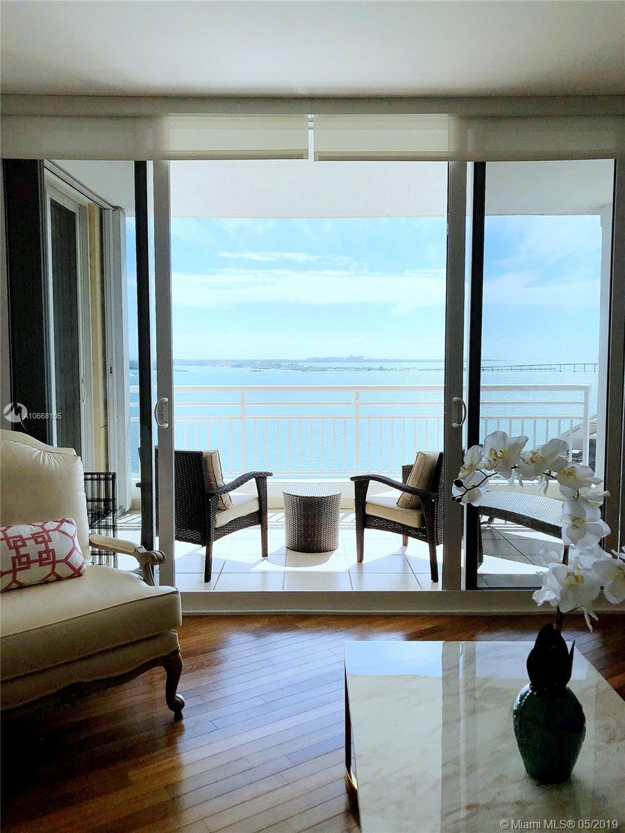 ** FURNISHED** Enjoy AMAZING ocean views this very spacious (1,884SqFt), renovated 2Bed/2.5Bath + Den conversion. A second balcony opens from the remodeled kitchen to a charming view of the Miami River and the vibrant Miami skyline. Island living with close access to restaurants and shops. Luxurious amenities include: Brand new state of the art fitness center with indoor an basketball court, 2 racquetball courts, aerobics, cross-fit and massage rooms, free weight, cycle, and cardio areas, locker rooms with sauna's, double bbq area with kitchen setup, resort style pool furniture, brand new children's playroom, tennis court, wifi throughout common areas, conference room, card/pool room, social room that can seat up to 100 people for events, additional storage areas, 24/7 security,