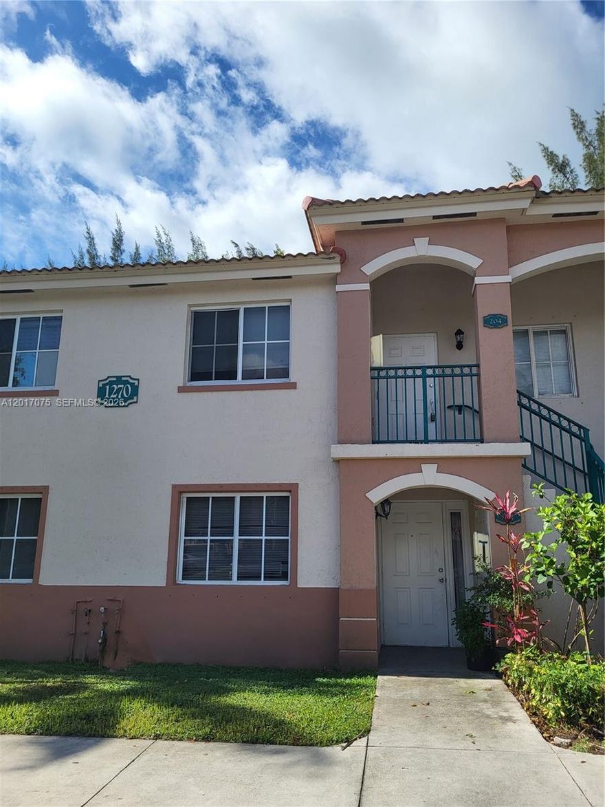Beautiful 2-bedroom, 2-bath apartment in a desirable gated community near the Florida Keys. Features include spacious living with all-tile floors, low monthly maintenance,  assigned parking space, and plenty of guest parking. Ideal for comfortable living or as a smart investment opportunity in a prime location close to the Keys, malls, shopping centers, Publix, Walmart, schools,​​‌​​​​‌​‌​​​‌‌​​​‌‌‌​​‌​​‌‌​​​​ etc.