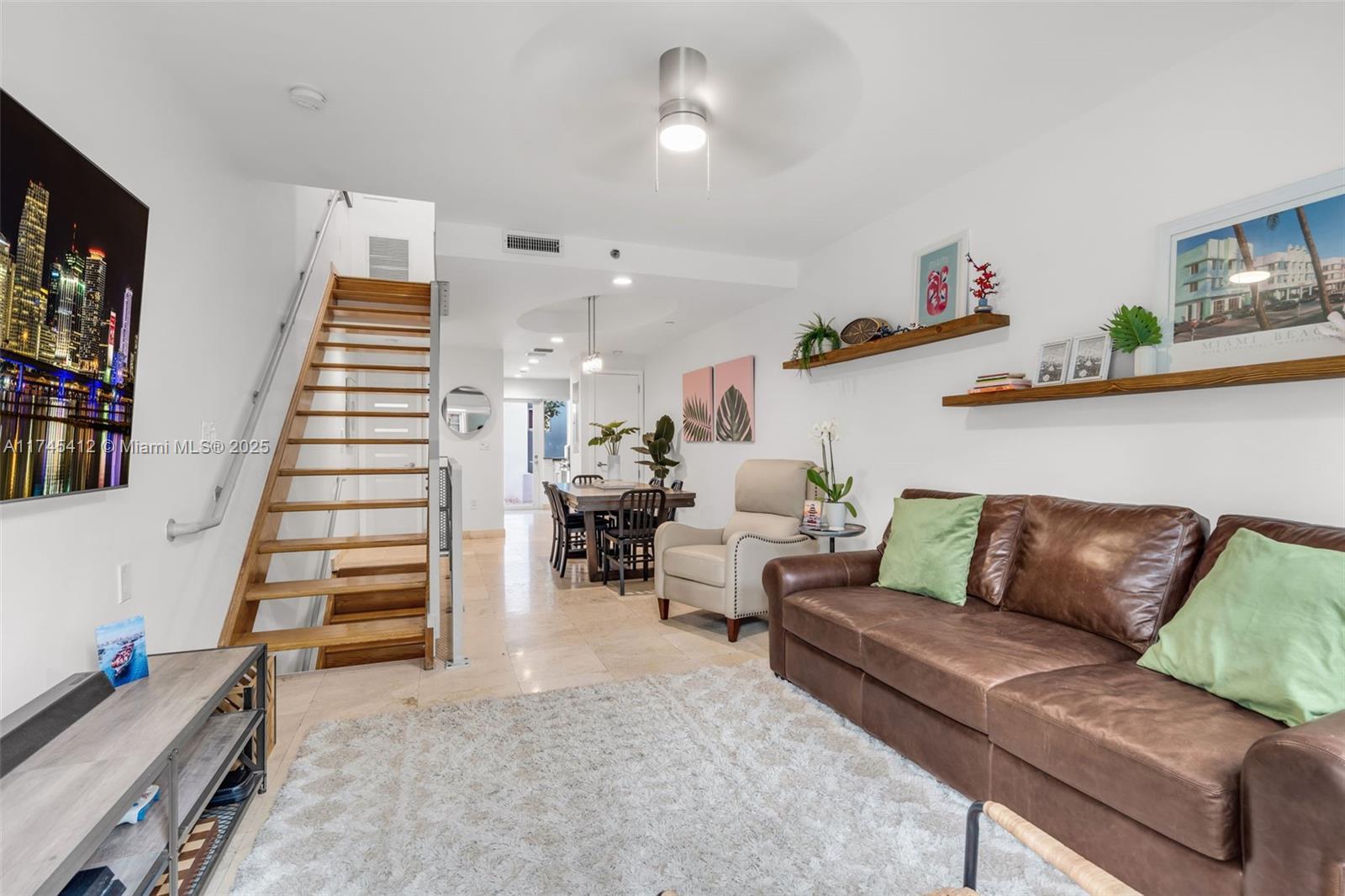 Enjoy a private South of Fifth lifestyle in this unique townhouse in Washington Corners. The 15-unit boutique building is located two blocks from the ocean, the Beach Walk and South Pointe Park, and is in close proximity to a variety of top rated restaurants, cafes and businesses. The building provides gated entrances and each unit has a private garage with washer and dryer. The unit features 2 bedrooms with custom closets, 1 full bathroom with double sinks, a powder room, modern kitchen with stainless steel appliances, new refrigerator and marble floors throughout. Easy to show!