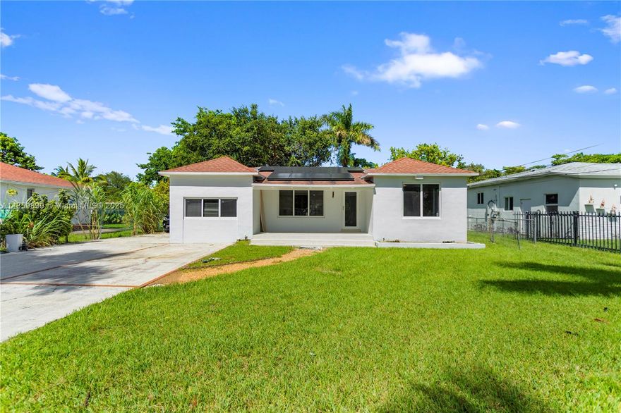 Welcome to this spacious luxury home in the prestigious and peaceful Biscayne River Drive neighborhood. It is conveniently located just minutes from Barry University, shopping, dining, entertainment and all major highways. There are two houses on the property, the main house has 3 bedrooms, 2 baths 2,478 SF living area, the second house has 2 bedrooms 1 bath with 650 SF, the lot is 13,875 SF Lot. The second home could be used as rental that can help generate extra income. The main property is completely remodeled with brand new kitchen, new floor, new appliances. This property perfectly combines comfort, style and functionality, abundant natural light, generous living areas with impact doors and windows, solar panel. The property has everything that makes it a piece of paradise on earth.