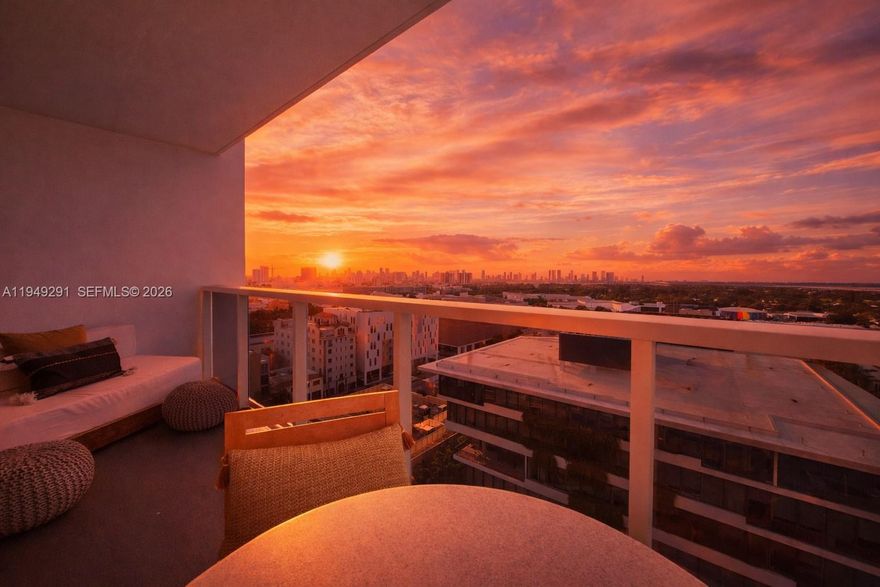 Just Reduced - best deal in Roney Palace. This High-floor, beautifully renovated studio, with a balcony, showcases unobstructed panoramic views of Miami, Biscayne Bay, and nightly sunsets. The layout maximizes style, comfort, and functionality, including an additional walk-in closet, extended kitchen, waterfall quartz island with seating for four, living area for relaxing and entertaining, a partial privacy wall, and Samsung appliances throughout, including washer and dryer, and AirDresser (steamer and sanitizer). There are only two studio lines with downtown-facing balconies, the 29 and 30 lines.  Those familiar with The Roney Palace, know it's difficult to get a studio with a balcony. Even harder to get on a high floor. Take advantage of the timing and get both. 
Wake up to ocean air, watch glowing sunsets from your balcony, and enjoy true beachfront resort living with 5-star amenities including four resort style pools & cabanas, Anatomy Fitness, Bamford Spa, Tala Beach Club, and over six world-class restaurants and bars. Residents enjoy full access and preferred pricing.
The flexible 30-day rental policy makes this a popular investment purchase, allowing owners to generate income while not using. 
Fully furnished. HOA includes AC, water, cable, WiFi, concierge, 1 assigned Valet parking space, & additional valet. A turnkey opportunity to own one of the most desirable studios in one of Miami Beach’s most iconic oceanfront resorts.