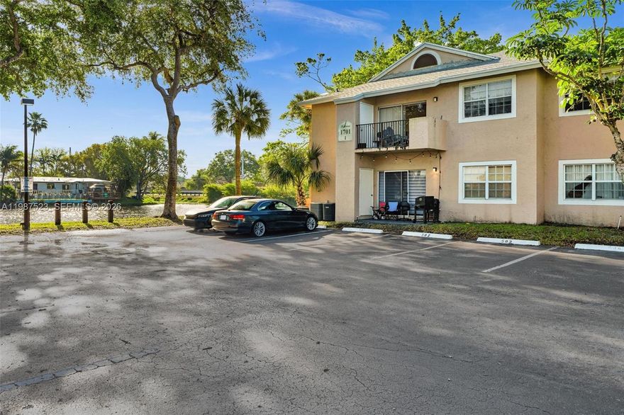 Spacious 3BR/2BA lakefront unit in Reflections at Pembroke Pines, located on the 2nd floor. Bright open layout with vaulted ceilings, laminate & tile floors, and large windows with beautiful lake views. Enclosed balcony, updated kitchen with nice countertops, and in-unit washer & dryer. Large primary bedroom with dual closets. Assigned parking + guest parking. Community offers pools, clubhouse, gym, tennis, basketball & more. Conveniently located near shopping, dining, and major highways.