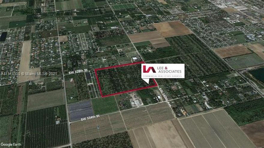 Lee & Associates South Florida presents a 2 parcel, 50.12-acre agricultural site available for sale in the growing Florida City neighborhood. The site features close proximity to the Turnpike, Krome Ave/SR 997, and US1. This site is currently being used as Avocado Groves, producing income and has an agricultural exemption. The site is also in the path of progress under the Annexation of Florida City D, there is an opportunity for development in the future.

50.12 Acres
2 Parcels
Agricultural Use Zoning District
Income from Avocado Grove
Tax Exemption in Place
Path of Progress
Florida City Annexation "D"