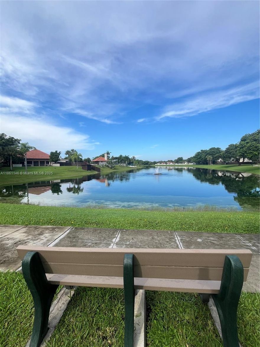 Beautiful townhouse in the very desired area of Crossings.  Boasting approximately 1,320 living square footage of meticulously design space.  This home offers 3 bedrooms - one of the bedrooms is on the first floor, 2 bathrooms, living, dining and a nice size kitchen, with stainless steel appliances, which opens to a covered terrace and patio which is perfect for entertaining with family and friends, 2 car spaces with plenty of guest parking, washer/dryer, a community pool in front of the property and with view from the primary bedroom.  Lots of other amenities which include a larger pool, gym, etc. to enjoy within steps of the property.  A must see!