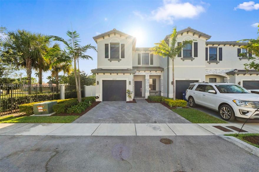 Experience the charm of this stunning 3-bedroom, 2-bathroom corner townhouse located within a gated community. This elegant home features a modern kitchen with quartz countertops, ceramic flooring on the main level, and a fully fenced backyard—perfect for creating unforgettable moments with family and friends. Enjoy the exceptional amenities the community offers, including a clubhouse, swimming pool, gym, and a children’s playground, all designed to enhance your lifestyle.