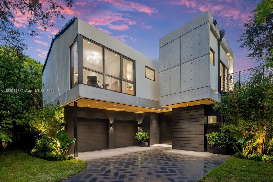 Welcome to 4024 Bonita Avenue—a stunning 2025 new construction in the heart of Coconut Grove. This modern 5-bed, 5.5-bath home offers 4,197 sqft of luxury living on a 7,797 sqft lot. Designed with elegance and comfort in mind, it features a gourmet kitchen with Sub-Zero, Wolf, and Miele appliances, custom millwork, and refined oak floors throughout. Enjoy high-end finishes, custom closets, and a Control4 smart home system managing sound, security, lighting, and climate. Step outside to a private oasis with a heated pool, landscaped yard, full outdoor kitchen with Lynx grill, and generator. A gated entry, two-car garage, and surveillance system ensure privacy and peace of mind. This home blends timeless design with cutting-edge tech—an exceptional home in one of Miami’s best neighborhoods.