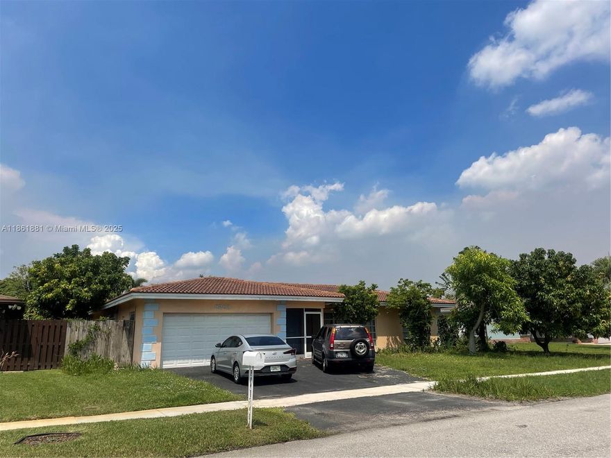 A great opportunity to own this spacious single family house located in a quiet, family oriented community close to schools, shopping, great restaurants, etc. This house offers split bedroom plan, three full bathrooms,large kitchen, large master bedroom suite, two car garage, walk in closets, plenty of storage, a sizable screened in patio with an aluminum roof, a spaciuos fenced back yard, fruit trees such as Lychee tree, longan tree, mango tree, wampee tree, sugar apple tree, alvacado tree, etc. Roof 2016, still under warranty. The community offers low HOA fee, only $145 per year, a great swimming pool, playgrounds, etc. No HOA approval required!