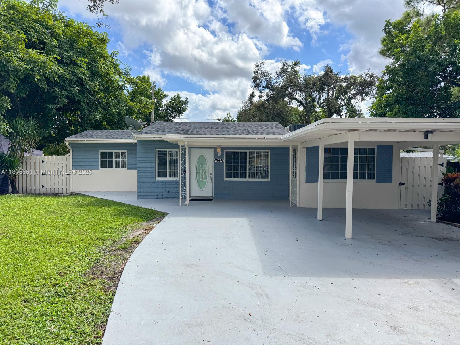 Welcome to Mayo St in Hollywood, FL. This 3-bedroom, 2-bath home features a bright living area, a newly remodeled kitchen, lots of closet storage space, a large fenced backyard, covered carport parking. Located on a quiet street close to schools, shopping, and major highways. Ready for immediate move-in.