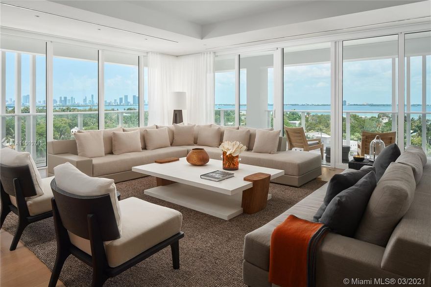 Revel in resort-style living in this 3BR/3.5BA turnkey fully furnished Residence by LIAIGRE. Begin & end each day with the backdrop of unobstructed views of Biscayne Bay & Miamis Downtown skyline, complementing Terre de Siene wood oak flooring throughout & calming neutral tones.An elegant Boffi kitchen, Gaggenau appliances, stone countertops, & gas cooktop make for an unparalleled in-home culinary experience.The master bathroom features stone floors & walls,a jetted soaking tub,Zucchetti fixtures,an over-sized glass-enclosed shower w/ a rainfall showerhead,& Dual vanities.This collection of waterfront condominium residences offers an unparalleled level of luxury with truly unique amenities & world-class service provided by The Ritz-Carlton.