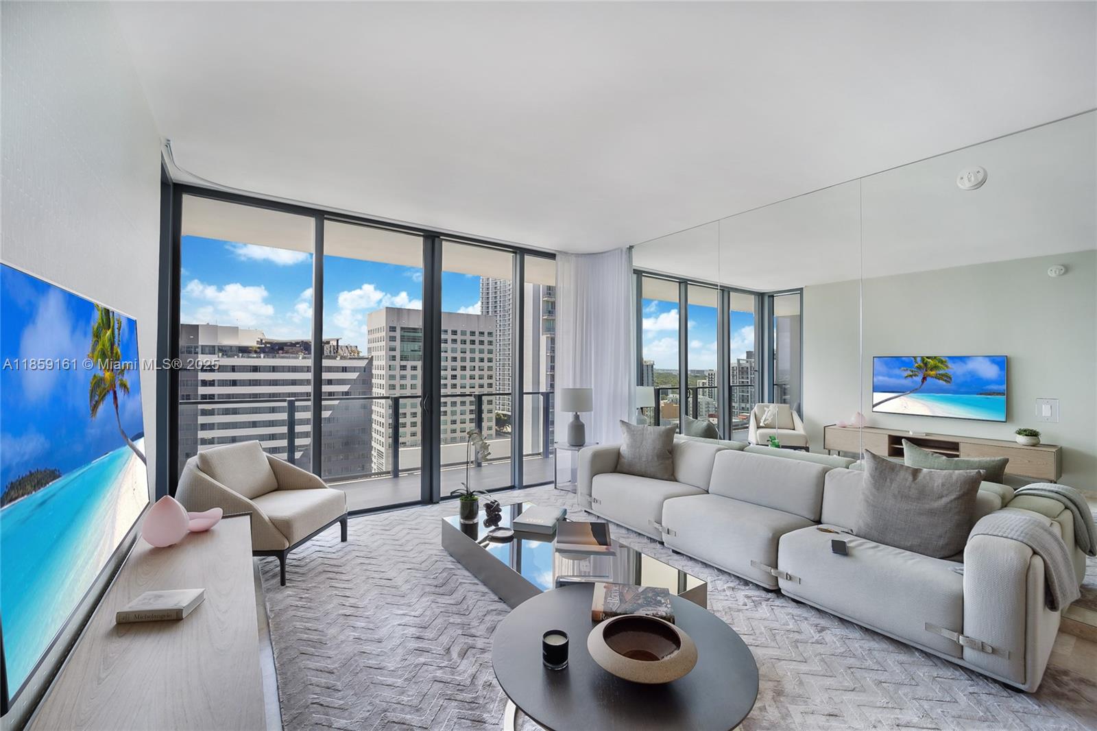 TURN KEY UNIT. Completely furnished by Design Firm ARTEFACTO. Beautifull 2Bed + DEN, 2.5 bath apartment with incredible views to the river, the bay and the city. Very long
and deep balcony with plenty of room for furniture to enjoy breathtaking sunsets. Bosch appliances, wine cellar. 1 assigned parking space. Rise is on top of famous Brickell City
Centre Mall, with best shopping and finest dining in town. Building offering exceptional amenities: pool, Gym, Spa with Hamman, BBQ, playroom for kids, conference room, 24
hours concierge, extra large pool area, valet parking and much more.