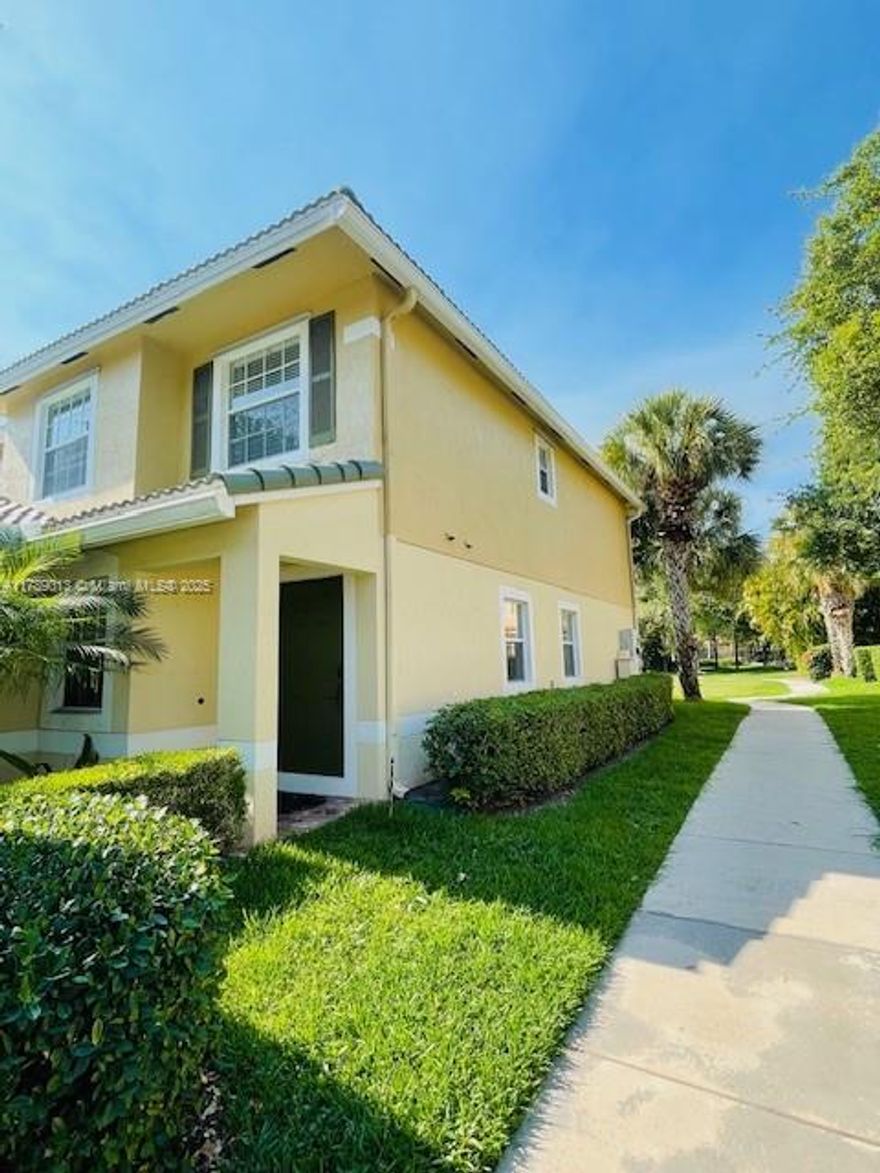 THE BEST PRICE IN BOCA ! -- THE ONLY CORNER UNIT ON THE LAKE TOWNHOME IN A NEWER AND GATED COMMUNITY . CLOSE TO ALL THINGS AND A FAMILY AREA  . NEW WOOD FLOORING UPSTAIRS . EXTRA PARKINGS NEXT TO TOWNHOUSE .  FURNITURES INCLUDED !!!  HURRY!