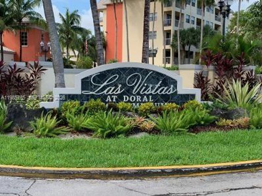 Beautifully maintained 1-bedroom, 1-bath apartment located in the desirable Las Vistas at Doral community. This first-floor unit offers convenience and comfort within a 24/7 gated community. The interior has been freshly painted and includes an in-unit washer and dryer. Ideally situated near top-rated schools, major highways, and popular shopping centers.

Residents enjoy resort-style amenities such as tennis courts, racquetball courts, four Jacuzzis, four swimming pools, a fitness center, and a clubhouse.

Please see broker remarks for additional information. Do not disturb the tenant. Contact the listing agent for details.