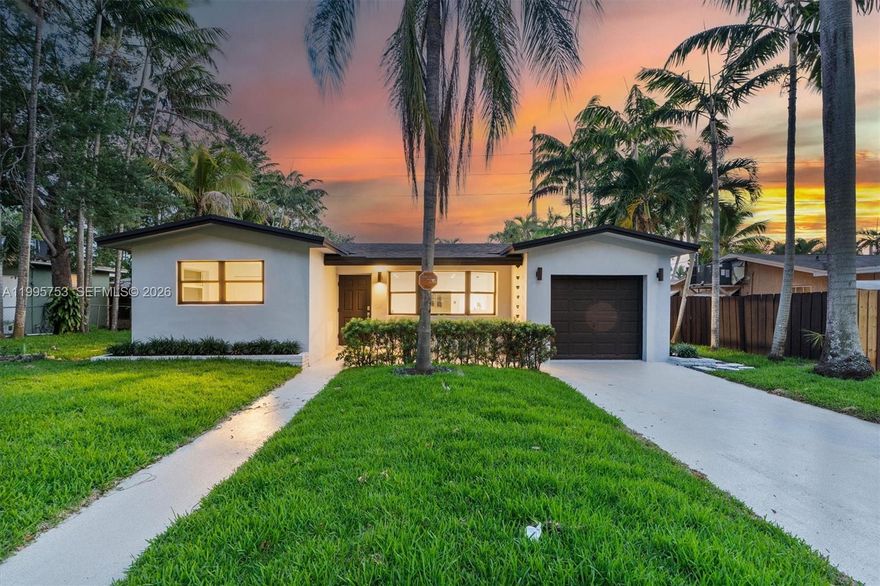 Welcome to this beautifully refreshed single-family home in the peaceful Sunset Isles community. This four-bedroom, three-bathroom residence has been thoughtfully updated to provide a modern, comfortable living experience. Head inside to discover brand-new vinyl flooring that flows throughout an expansive, open-concept layout designed for effortless movement. The heart of the home is the stunning new kitchen, featuring sleek cabinetry, quartz countertops, and a full suite of new appliances. Every inch feels fresh with new interior and exterior paint, upgraded lighting, and fully renovated bathrooms. Peace of mind comes standard with a new AC system, a new driveway, and a repaired irrigation system keeping the fresh sod and landscaping vibrant. Outside, the renovated pool area serves as a private oasis, backed by a convenient service road for added seclusion. This fenced property truly offers room to breathe. Mortgage savings may be available for buyers of this listing.