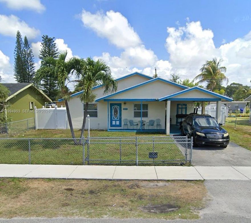 Well located property in the heart of Pompano Beach featuring 1,120 sqft of living space and a functional layout, along with a carport for convenient parking.

Ideal opportunity for both homeowners and investors. Centrally located near major highways, shopping, dining, and schools. Property is being sold AS-IS. Seller is motivated, don’t miss this opportunity!