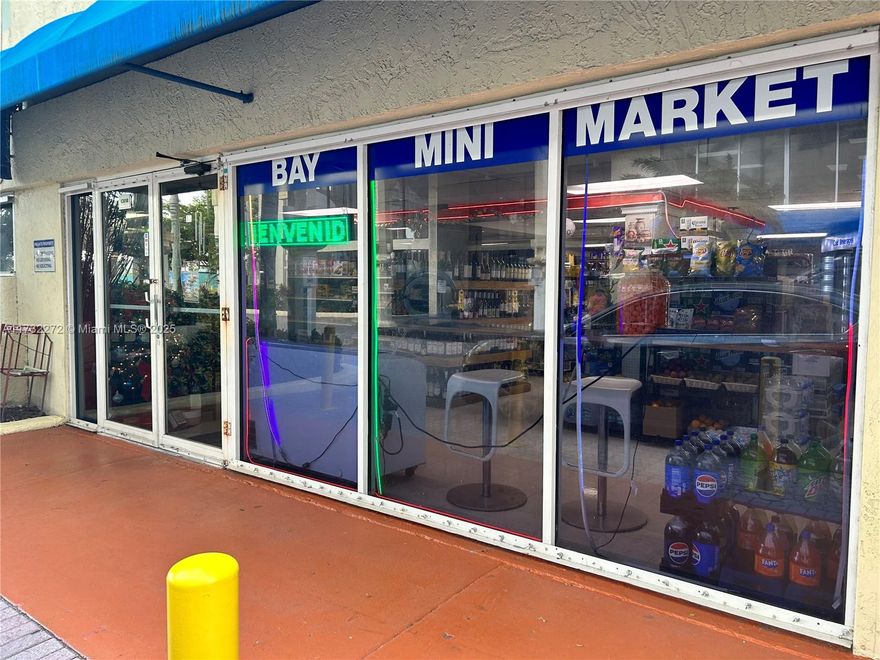 GREAT OPPORTUNITY: comercial premises with business included, this supermarket has been stablished since 1993 ( BAY MINI MARKET), giving good rentality in a very nice, with many apartment buildings around. and several services, has wine and beer license 24-security Unit CU-18 resulting in a total area of 2,676 square feet. This space appears to be versatile and could be suitable for various purposes such as an educational center, sports center, medical office, restaurant. IF YOU ARE INTERESTED JUST BUY THE MINI MARKET, WE ARE READY TO NEGOTIATE, Located, 1.8 miles, from Miami Beach (Collins av 71, st) 20 minutes,  and I95 freeway: THE OWNER IS WILLING TO PROVIDE FINANCING.
 PLEASE SEND ME A TEX MESSAGE. This information is not accurate, regarding the supermarket's profits.