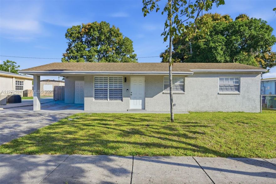 Charming 3-bedroom, 1-bath home, fully renovated. Enjoy a brand-new A/C system, updated ducts, renovated flooring, and a modern kitchen with new cabinets and countertops. The bathrooms have been updated, a tankless water heater has been installed, new ceiling fans have been added, and attic insulation has been installed in 2025. It also includes a sprinkler system and a shed. Conveniently located just steps from West Ken Lark Park, a nearby elementary school, and with easy access to the Turnpike and I-95. Don’t miss this incredible opportunity in a prime location!