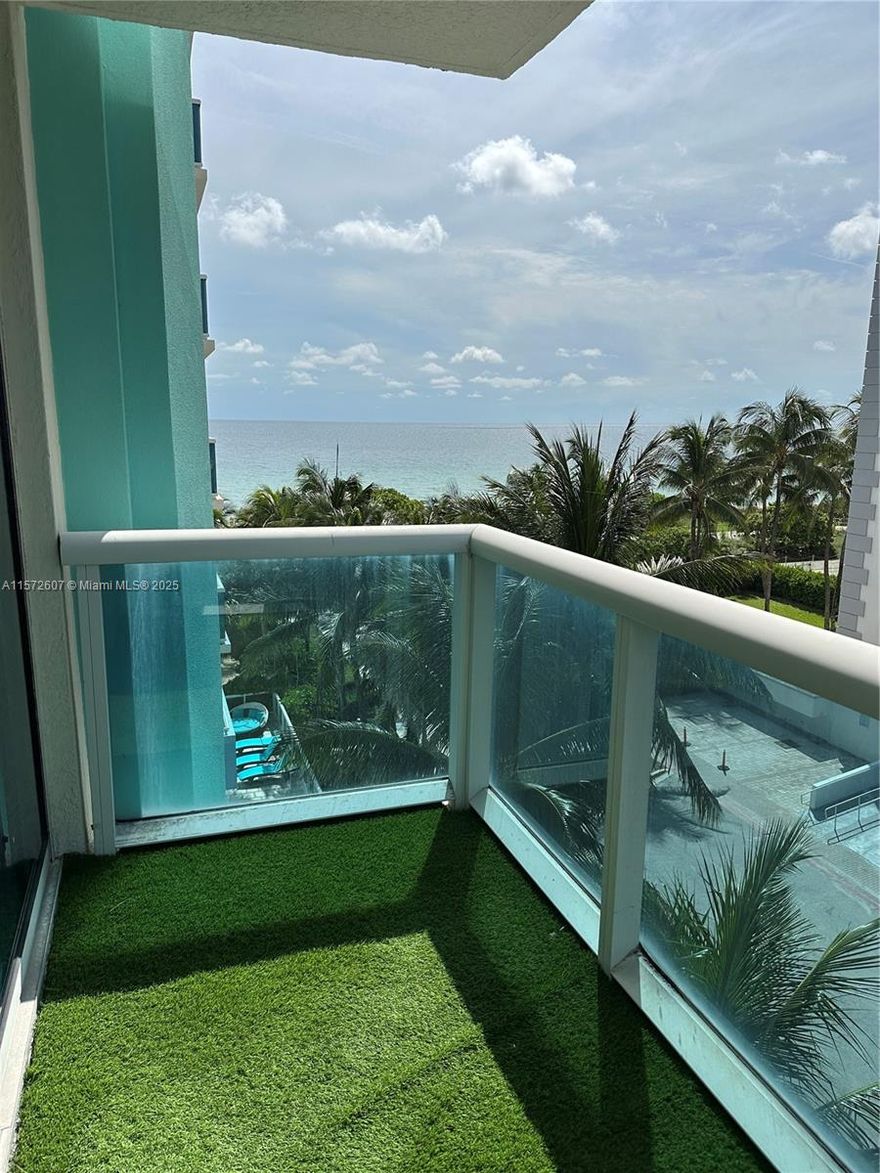 Oceanfront Spectacular 2 bedroom faces South w/ Ocean views in all room's New porcelain flooring throughout, New Stainless Steel GE Kitchen Appliances, Spacious kitchen with eat in counter full-size washer and dryer laundry in the unit, Freshly Painted White, living room, dining room, 2 private bathrooms with showers and bathtub & impact glass windows. Boutique Building on Atlantic Ocean w/ only 6 apartments per floor includes: covered parking, bike storage area, google fiber internet, gym, billiard room, 2 pools and jacuzzi spa, barbecue area with beach volleyball, community center pool one block, Beach walking path and direct access to the ocean. Walking distance to groceries, house of worships dining restaurants and Bal Harbor shops. Welcome home today and enjoy an oceanfront lifestyle!