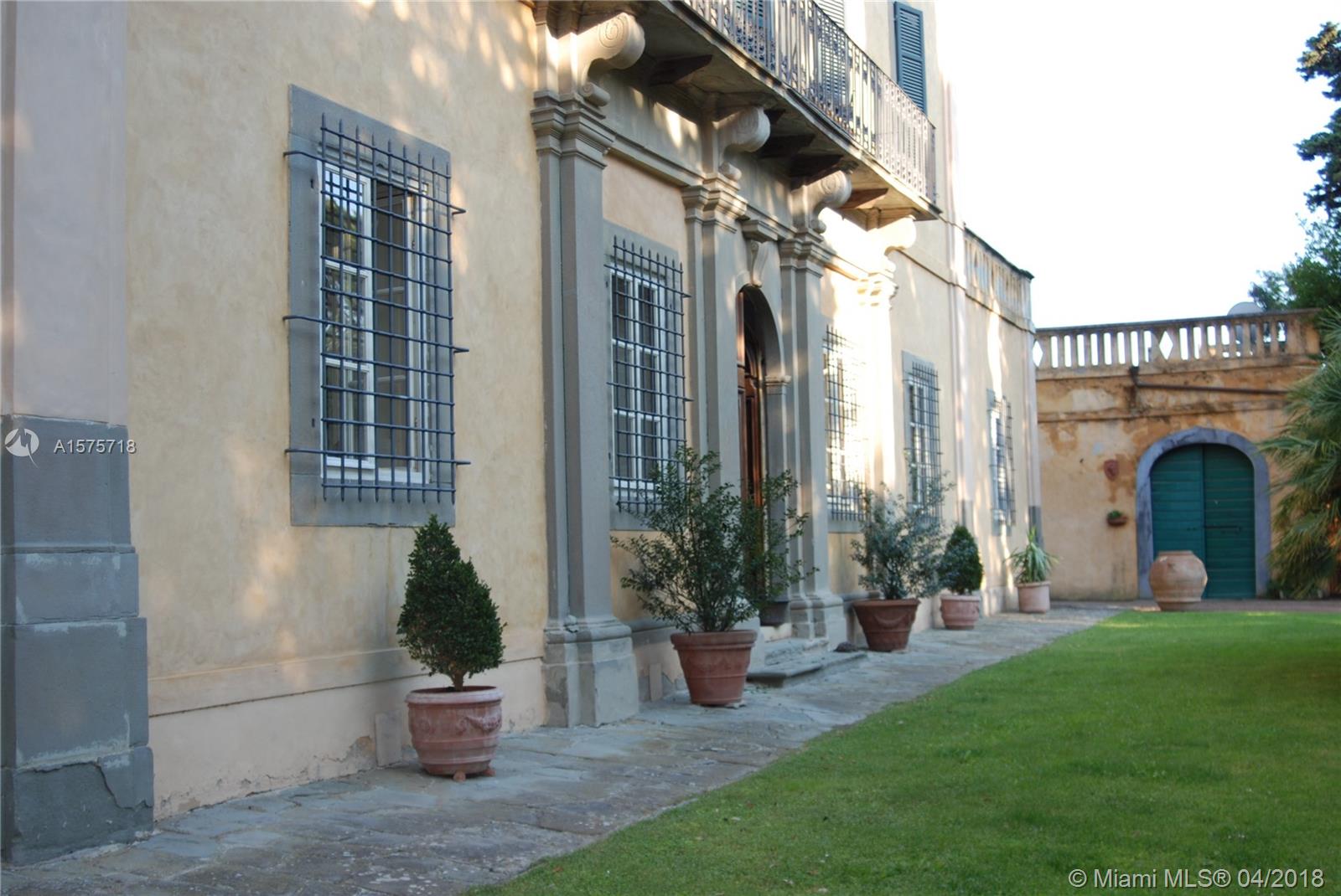 PALACIAL & HISTORIC ITALIAN VILLA IN TUSCANY: "VILLA PARADISO" LOCATED BETWEEN FLORENCE & PISA. 360 DEGREE VIEWS OVERLOOKING TUSCAN COUNTRYSIDE, ROLLING HILLS, VINEYARDS, OLIVE GROVES & TOWER OF PISA. AFFRESCOED WALLS BY ADEMOLLO. BUILT IN 1600'S WITH CHA PEL. RECOGNIZED BY "BELLE ARTE" AS HAVING ARTISTIC & HISTORIC SIGNIFICANCE & DESIGNATION, MAGNIFICENTLY UPDATED & RESTORED. FOR SALE @ 4 MILLION EUROS.