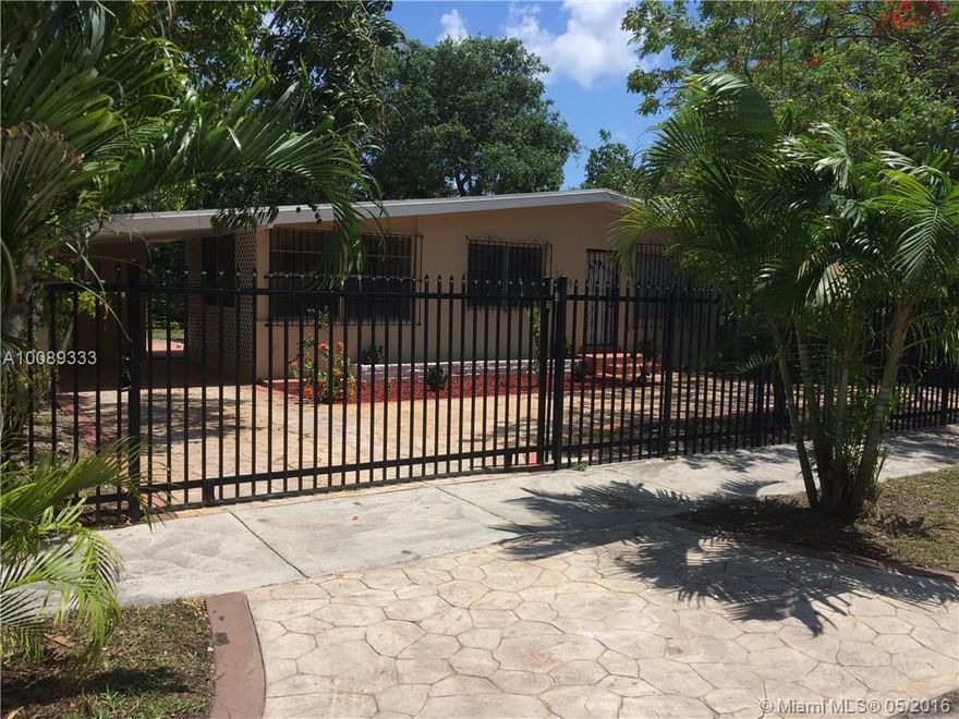 Great remodeled 3 bedroom 2 bathroom in the very desirable North Miami area. All new kitchen and bathrooms with wood floors throughout the house. Gated circular driveway with a spacious backyard.