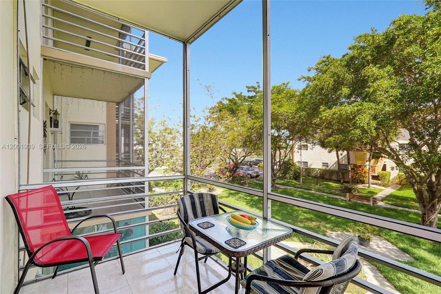 Beautiful and fully furnished 1-bedroom condo located on the second floor in a gated HOPA community, featuring a screened balcony with peaceful views of the pool area, elegant ceramic tile flooring throughout, brand-new water heater, and brand-new AC installed in 2024, enjoy resort-style living with access to 2 sparkling pools, a well-equipped gym, and a welcoming clubhouse, perfectly located just minutes from the beach, restaurants, and all conveniences – an ideal Florida retreat!