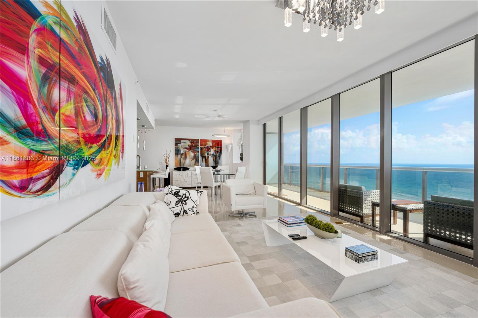 The most sought-after line at Mei, Miami Beach’s boutique oceanfront residence, is available for a 6-month or 1-year lease. This 3-bedroom, 3.5-bath home spans 1,725 sq.ft. with an additional 760 sq.ft. wraparound terrace offering direct ocean and city skyline views.
Furnished by Artefacto, the residence features teak veneer cabinetry, glass countertops, built-in paneled refrigerator, stainless steel appliances, wine cooler, espresso maker, and ceramic cooktop.
Mei offers resort-style amenities including a landscaped pool deck, beach and pool service, Balinese pavilion, Asian-inspired spa, steam room, fitness center, private lobby with concierge, tea lounge, library, valet, and smart technology throughout.