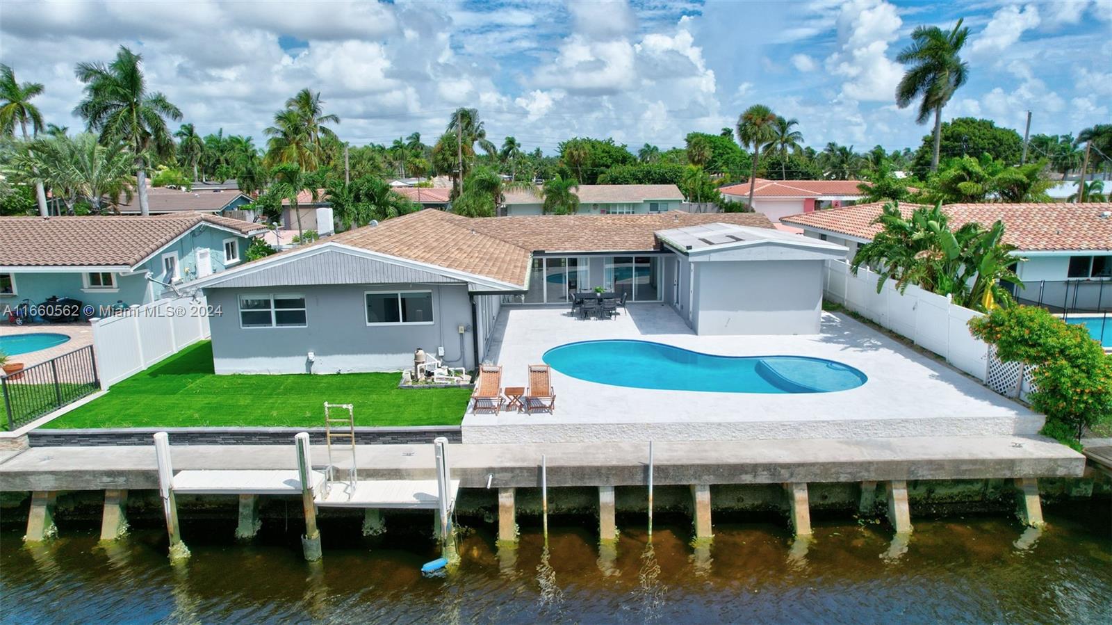 COMPLETELY RENOVATED CORAL RIDGE ISLE WATERFRONT POOL HOME WITH OCEAN ACCESS! THIS SPECTACULAR HOME OFFERS AN OPEN LAYOUT WITH LOTS OF NATURAL LIGHT, SPLIT BEDROOM PLAN ON AN INTERIOR CANAL, 2 PRIMARY ROOMS. NEW DESIGNER KITCHEN WITH EXTRA WIDE QUARTZ COUNTER TOP AND 2 SINKS. NEW PORCELAIN FLOOR THROUGHOUT, LUXURIOUS BATHROOMS WITH STYLISH DESIGN AND LARGE SHOWERS. HUGE TRAVERTINE POOL DECK FOR BEST OUTDOOR EXPERIENCE. GREAT LOCATION, CLOSE TO BEACH, DOWNTOWN FT. LAUDERDALE AND PINE CREST! A MUST SEE.
