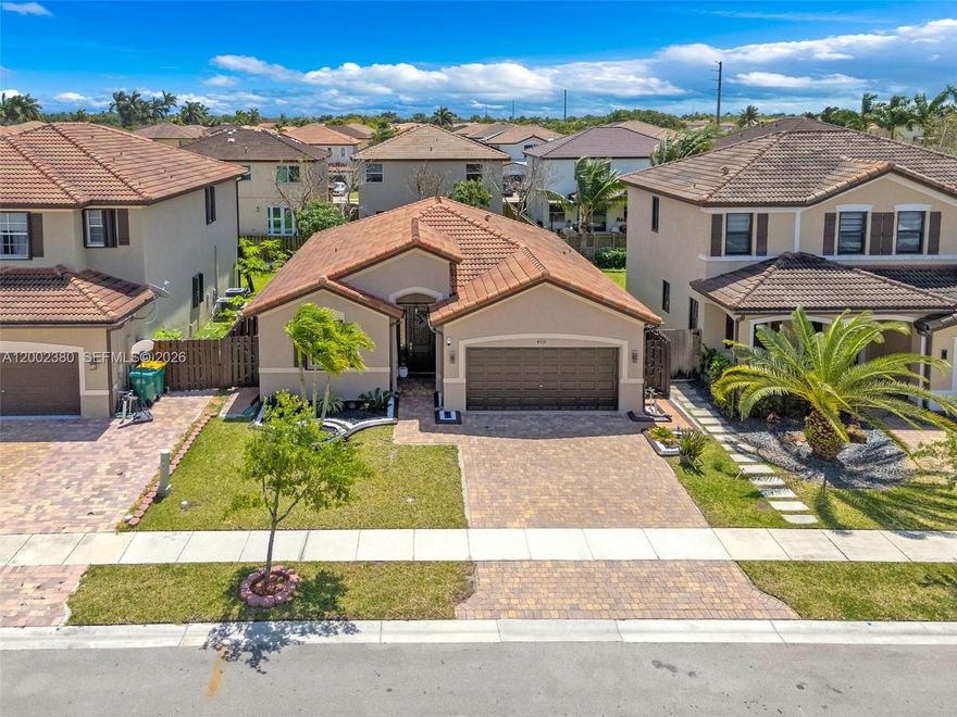 Welcome to this beautifully maintained 2017-built home offering 3 bedrooms, 2 bathrooms, and a 2-car garage in a charming low-HOA community with a local park. Designed with comfort and functionality in mind, this home features a bright open-concept layout, high ceilings, spacious living areas, and abundant natural light throughout. The kitchen overlooks the main living and dining spaces and includes stainless steel appliances, generous cabinet storage, and an island with bar seating. Enjoy a fully fenced yard with ample space for outdoor entertaining, pets, or play. This move-in-ready home combines modern construction and a well-maintained interior in a desirable community setting.