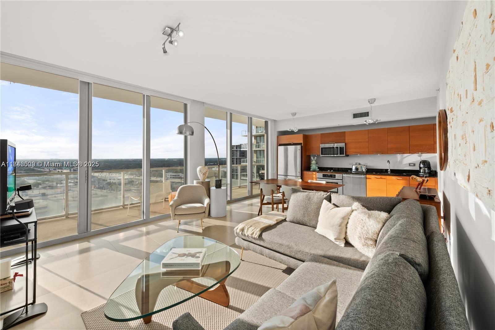 Fully furnished 1 bed, 1 bath at Two Midtown, with spectacular sunset views from the 17th floor wrap around balcony & peek-a-boo sunrise views of the bay. This unit is in impeccable condition & features a spacious living area, automatic shades throughout & 1 assigned parking space on 3rd floor. Midtown is one of Miami’s most walkable locations with incredible restaurants just downstairs, Trader Joe’s, Target, and much more. Live in the heart of Miami within steps from luxury shopping & dining at Miami’s Design District. Two Midtown amenities include EV charging, pool, jacuzzi, fitness center, steam/sauna, 24/7 concierge, secured lobby. Available July 24th, 2025.