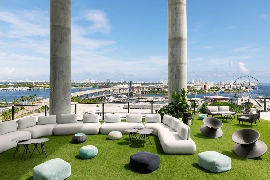 Welcome to The Elser Hotel & Residences in Downtown Miami. This unit features a fully furnished and equipped turnkey studio with breathtaking views of Biscayne Bay and the Miami skyline. The unit is designed with floor-to-ceiling windows, private balconies, fully equipped kitchen and in-unit washer and dryer. Owners and guests can enjoy a range of luxury amenities including a 132-foot rooftop pool with spacious deck, spa hot tub, two-story fitness center and exclusive beach access on South Beach. The Elser offers flexible rental options, including short-term rentals, making it an attractive option for investors seeking a pied a terre in Miami and passive income rolled into one. Property yields a 6% cap, hassle-free.