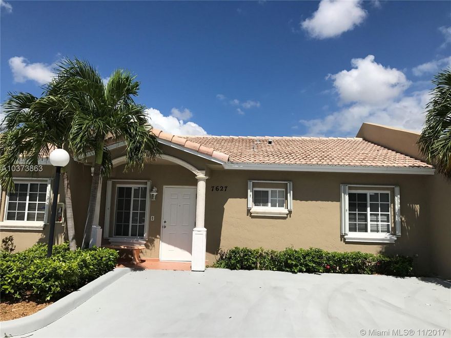 MOVE-IN READY! Updated 3/2 single story villa with accordion hurricane shutters and parking for up to 3 cars.  Near Miami Lakes, conveniently located within 2 miles of I-75 and 826.  BRAND NEW: stainless steel kitchen appliances, countertops, faucet, sink, washer, dryer, interior a/c unit and water heater. Property is sold AS-IS.