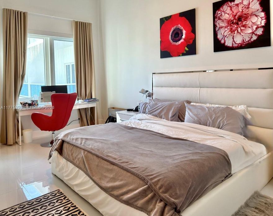 Beautiful 1 bedroom, 1 bathroom with Direct Ocean view, 14ft high ceilings, and balcony boasting commanding views of the ocean and 1 Hotel pool area.  Premium cable, internet, water and 1 valet included. Washer/dryer in the unit. Roney Palace residents enjoy the best of South Beach with access to 3 oceanfront swimming pools, a hot tub and beach service. Onsite restaurants include Aviv, STK South Beach, Plnthouse organic café, Watr at the Rooftop and more! Home to SoulCycle, Anatomy Gym, high-end spa, salon and retail fashion boutiques. Valet parking, full-time security, laundry on every floor, onsite management office.Pricing is dynamic and may vary according to seasonal demand, lease commencement date, and lease term. Please contact listing agent for current availability and pricing